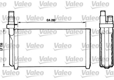 VALEO 811066 Радиатор печки  для FIAT CROMA (Фиат Крома)