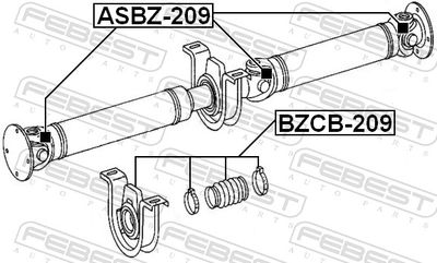 Bearing, propshaft centre bearing BZCB-209