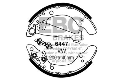 Комплект тормозных колодок EBC Brakes 6447 для VW PASSAT