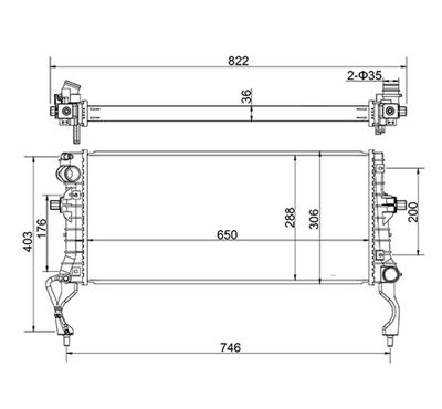 HART 647 025 Радиатор охлаждения двигателя для KIA CEED Hatchback Van (CD) CRDI 136