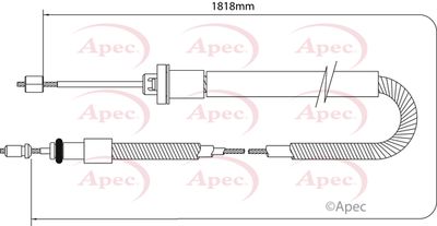 Cable Pull, parking brake APEC CAB1032