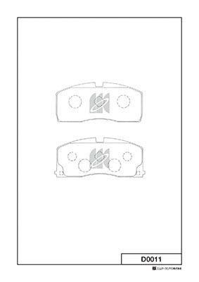 Комплект тормозных колодок, дисковый тормоз MK Kashiyama D0011