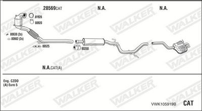 SISTEM DE ESAPAMENT WALKER VWK105919B