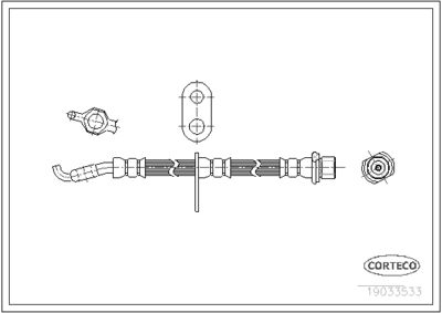 Тормозной шланг CORTECO 19033533 для LEXUS RX