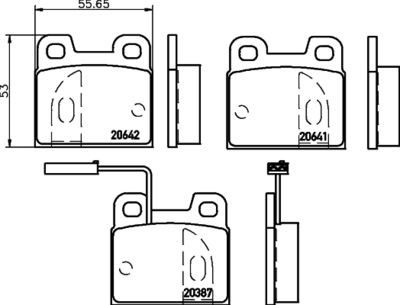 Комплект тормозных колодок, дисковый тормоз TEXTAR 2038701 для ALFA ROMEO 75
