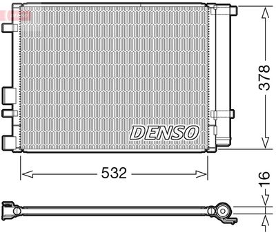 Конденсатор, кондиционер DENSO DCN41006 для HYUNDAI i20