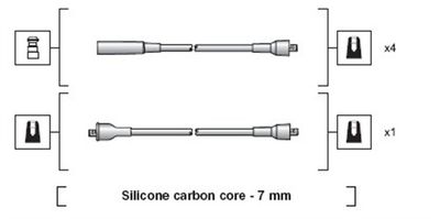 Комплект проводов зажигания MAGNETI MARELLI 941318111230 для LADA 1200-1600