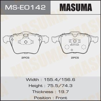 Комплект тормозных колодок MASUMA MS-E0142 для VOLVO XC90