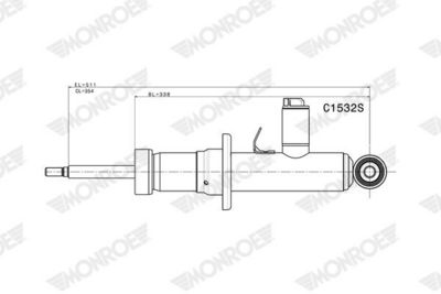 AMORTIZOR MONROE C1532S 1