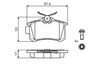 Brake Pad Set, disc brake 0 986 494 516