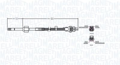 Uitlaatgastemperatuursensor (Vóór DPF) past: MERCEDES C T-MODEL (S204), C (W204), CLS (C218), CLS SHOOTING BRAKE (X218), E (A207), E (C207), E T-MODEL (S212), E (W212), GL (X164) 2.2D-4.0D 02.06-