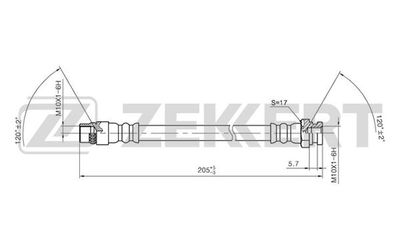 Тормозной шланг ZEKKERT BS-9021 для DS DS