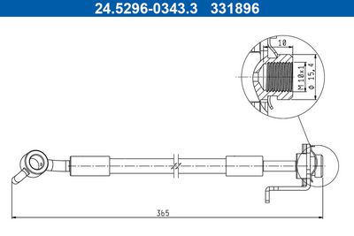спирачен маркуч ATE 24.5296-0343.3