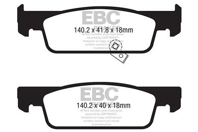 Комплект тормозных колодок, дисковый тормоз EBC Brakes DPX2341 для SMART FORTWO