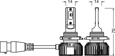 GLüHLAMPE FERNSCHEINWERFER ams-OSRAM 9005DWNBSM2HB 2