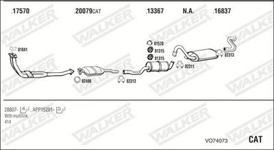 Изпускателна система WALKER VO74073