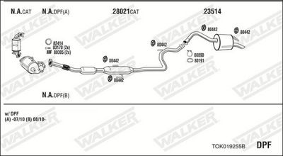 SISTEM DE ESAPAMENT WALKER TOK019255B