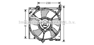 Вентилятор, охлаждение двигателя AVA QUALITY COOLING DN7503 для NISSAN ALMERA
