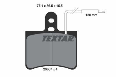 Комплект тормозных колодок, дисковый тормоз TEXTAR 2066703 для CITROËN GS