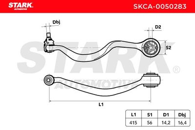 носач, окачване на колелата STARK SKCA-0050283