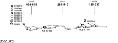 SISTEM DE ESAPAMENT BOSAL SYS01377