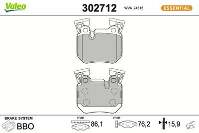 SET PLACUTE FRANA FRANA DISC VALEO 302712