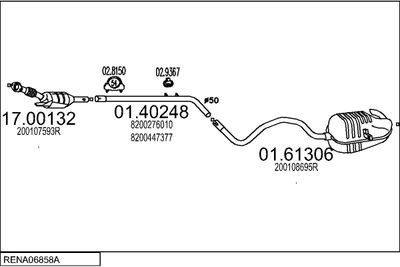 SISTEM DE ESAPAMENT MTS RENA06858A134712