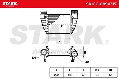 интеркулер (охладител за въздуха на турбината) STARK SKICC-0890317
