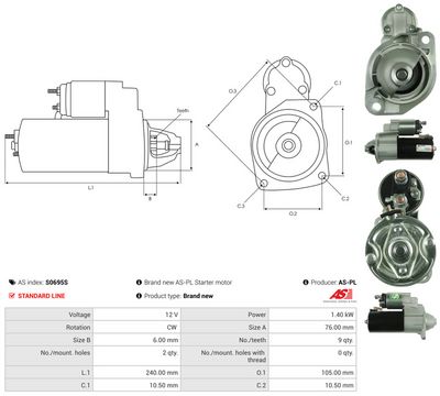 STARTER AS-PL S0695S 4