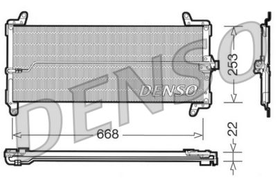 Конденсатор, кондиционер DENSO DCN09001 для FIAT BARCHETTA