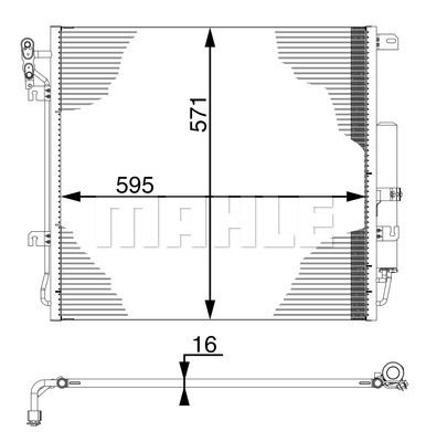 MAHLE AC 759 000S Радиатор кондиционера  для LAND ROVER DISCOVERY III (L319) 4.0 V6 4x4