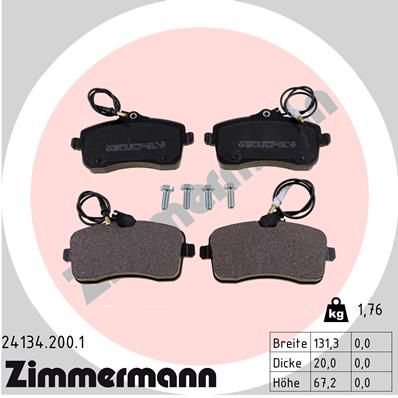 Brake Pad Set, disc brake 24134.200.1