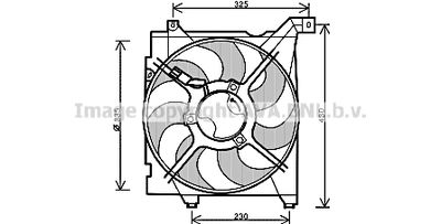 Вентилятор, охлаждение двигателя AVA QUALITY COOLING KA7517 для KIA CERATO