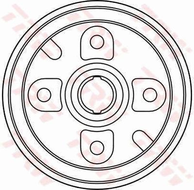 Тормозной барабан TRW DB4253 для DAIHATSU CUORE