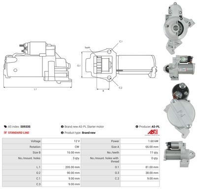 STARTER AS-PL S0933S 4