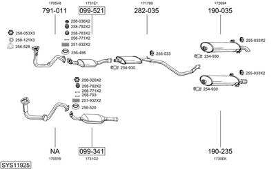 Układ wydechowy BOSAL SYS11925