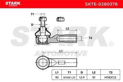 накрайник на напречна кормилна щанга STARK SKTE-0280378