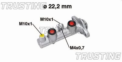 Главный тормозной цилиндр TRUSTING PF905 для TOYOTA RAV 4