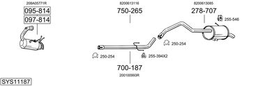 Układ wydechowy BOSAL SYS11187