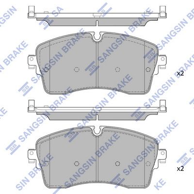 комплект спирачно феродо, дискови спирачки Hi-Q SP4010