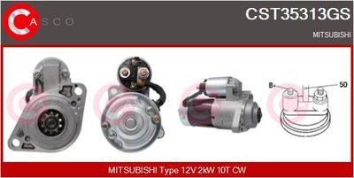 Стартер CASCO CST35313GS для MITSUBISHI OUTLANDER