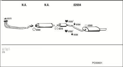 SISTEM DE ESAPAMENT WALKER PO30601