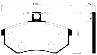 Комплект тормозных колодок, дисковый тормоз HSB GOLD HP0030 для AUDI 90