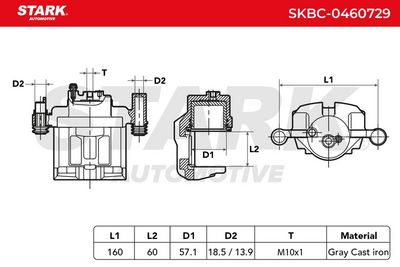 спирачен апарат STARK SKBC-0460729