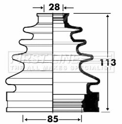 Bellow, drive shaft FIRST LINE FCB2873