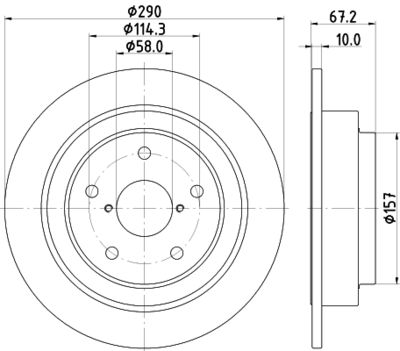 Тормозной диск MINTEX MDC2665 для SUBARU SVX