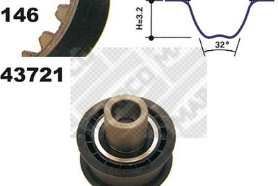 23721 MAPCO Комплект ремня ГРМ