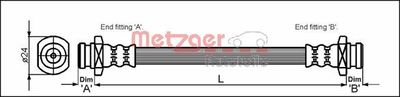 Тормозной шланг METZGER 4114732 для SUZUKI SJ410