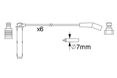 Комплект проводов зажигания BOSCH 0 986 357 155 для ROVER 800