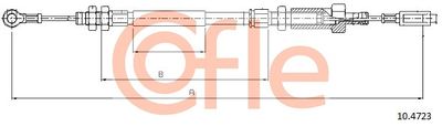 COFLE 92.10.4723 Трос ручного тормоза  для PEUGEOT BOXER (Пежо Боxер)